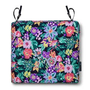 Vera Bradley 17 in. L x 17 in D x 3 in. Thick Patio Seat Cushion in Happy Blooms