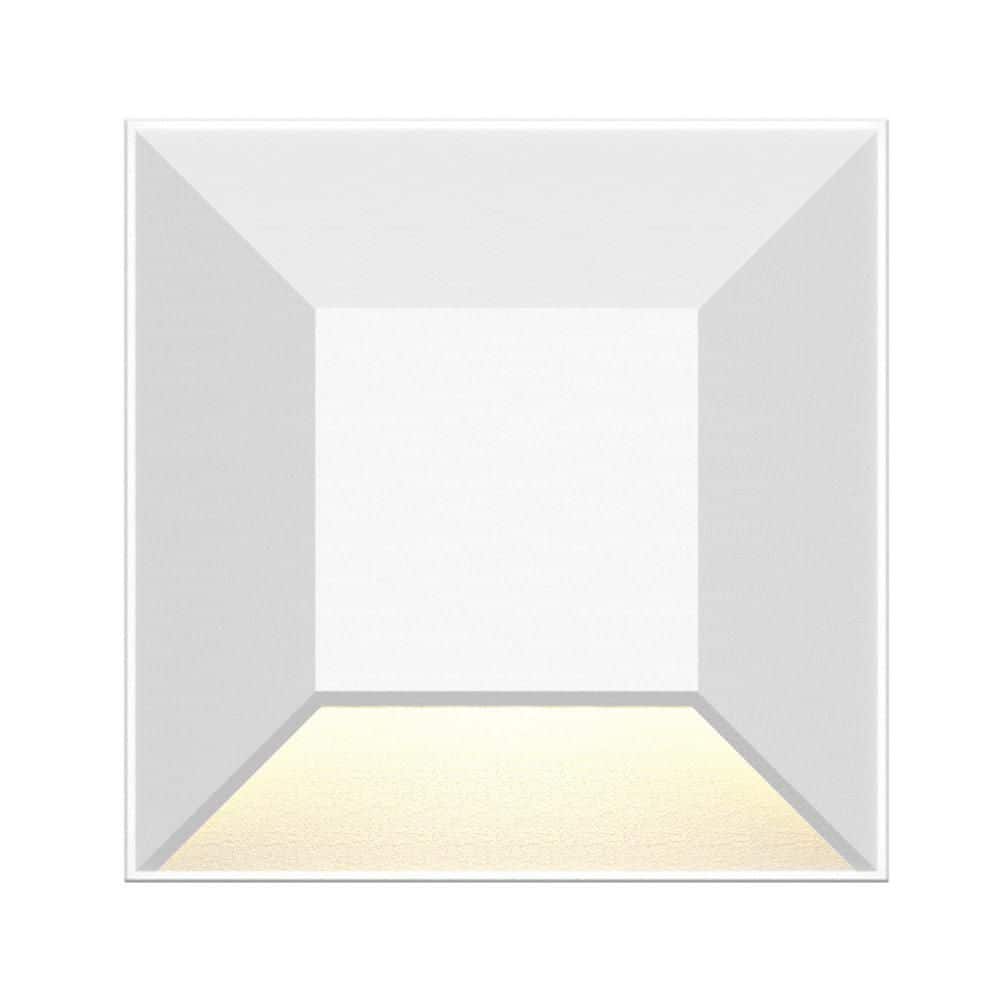 Deckorators 3.5 in. x 3.5 in. White LED Square Post Sconce
