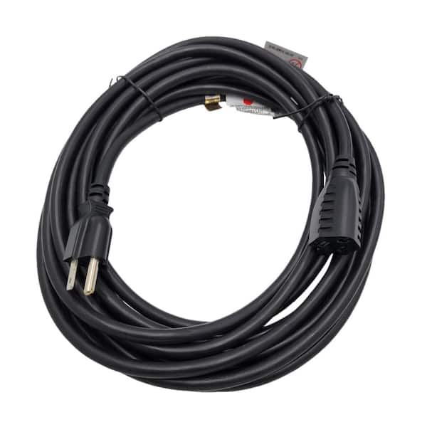 Monoprice Verlängerungskabel 3-polig, 30 Cm, Schwarz (10er Pack) - NEMA 5-15P Auf NEMA 5-15R, 16AWG, 13A