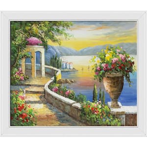 Sunset at Gazebo Point by Unknown Artists Galerie White Framed Nature Oil Painting Art Print 24 in. x 28 in.