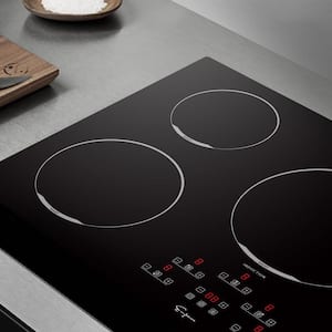 Built-in 36 in. 240V Electric Stove Smooth Surface Cooktop in Black with 5 Elements