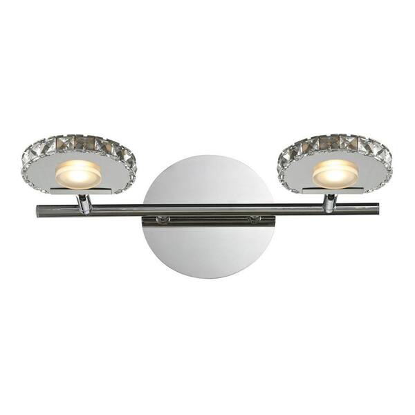 Titan Lighting Alluvia 2-Light Polished Chrome Bath Light