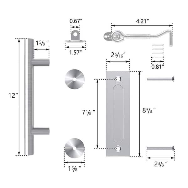 Stainless Steel Bedroom Doors Designer Mortise Door Handle, Size/Dimension:  5inch