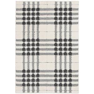 Farmhouse 1.6'x5' Entry Non Slip Rubber Backing Black and White Rug –  Modern Rugs and Decor