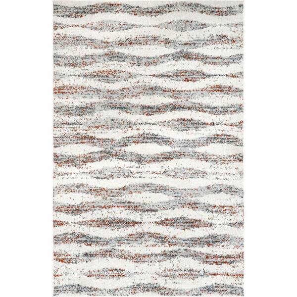 nuLOOM Tristan Contemporary Waves Red 5 ft. x 8 ft. Area Rug BDSM02D508 The Home Depot