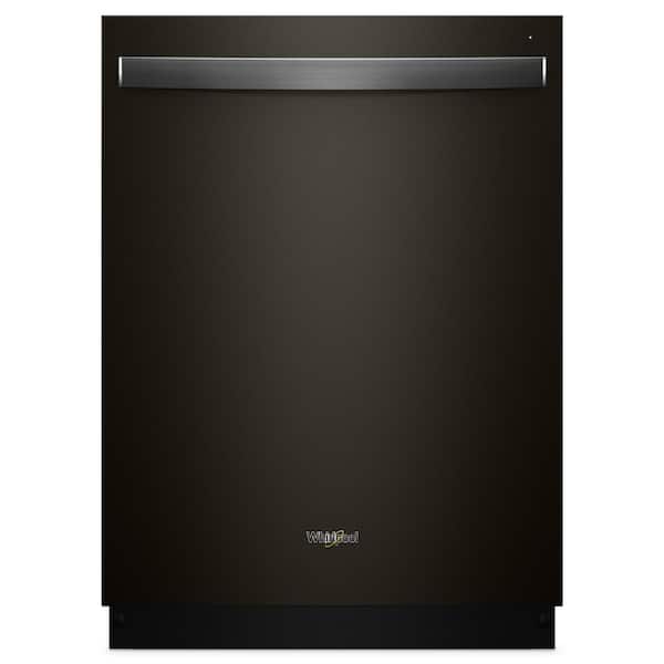 Whirlpool 24 in. Fingerprint Resistant Black Stainless Top Control Built-In Tall Tub Dishwasher with Fan Dry, 51 dBA