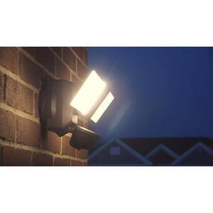 270 Degree Integrated LED  Motion Bronze Outdoor Flood Light with Clearview Edgelit Translucent Light Panel Technology