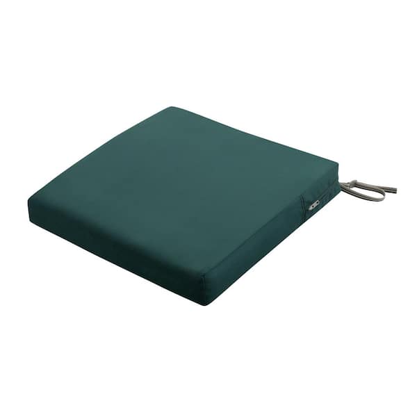 Classic Accessories Ravenna 19 in. W x 19 in. D x 3 in. Thick Mallard Green Square Outdoor Seat Cushion