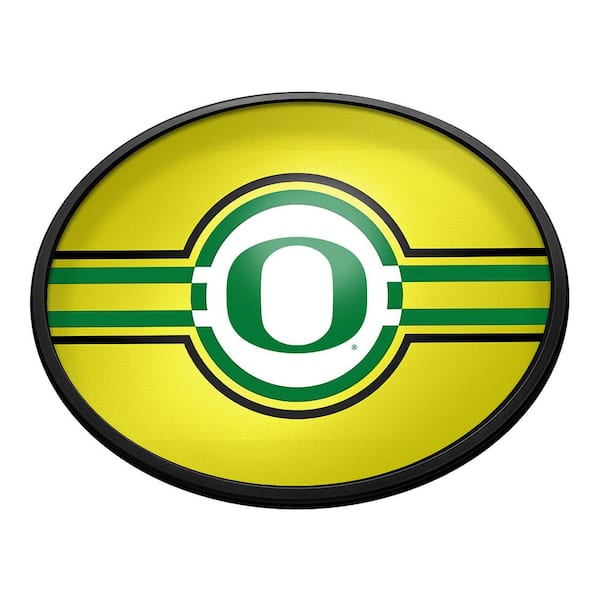 The Fan-Brand Oregon Ducks: Oval Slimline Lighted Wall Sign 18 in. L x 14 in. W x 2.5 in. D