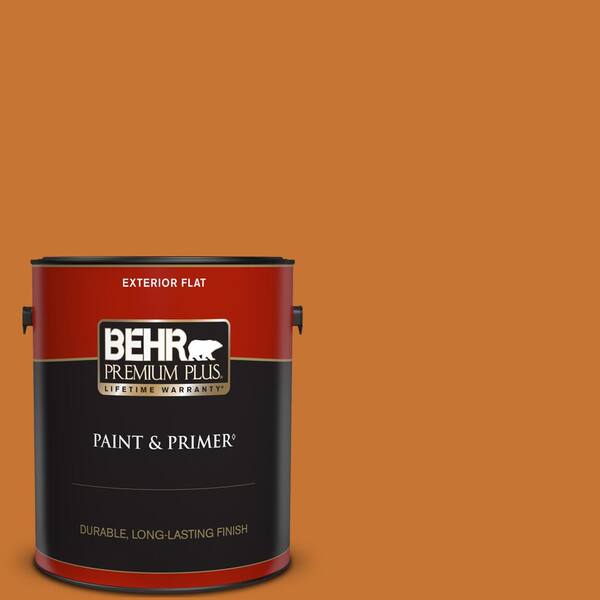 BEHR PREMIUM PLUS 1 gal. #S-H-270 October Flat Exterior Paint & Primer