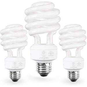 100-Watt Equivalent E26 Energy Saving, Wet-Rated CFL Light Bulb 5000 K (3-Pack)
