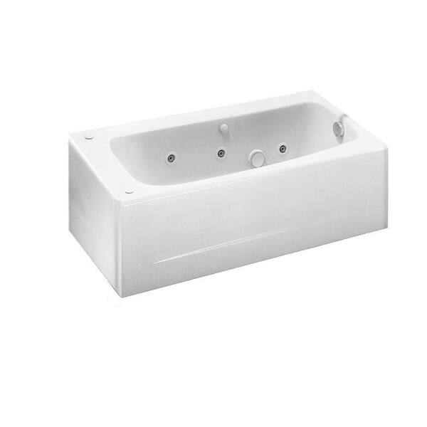 American Standard Cambridge 60 in. x 32 in. Americast EverClean Whirlpool Tub with Right Drain in White