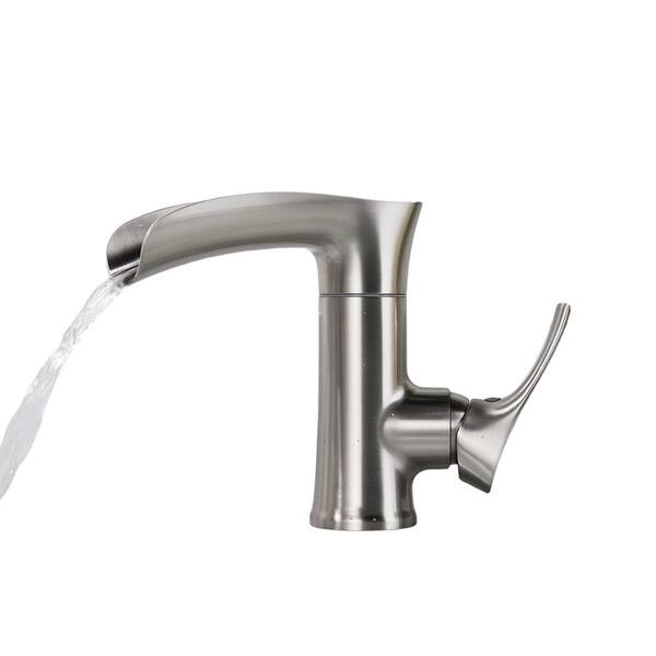 Single Handle Single Hole Bathroom Faucet with PEX supply line in