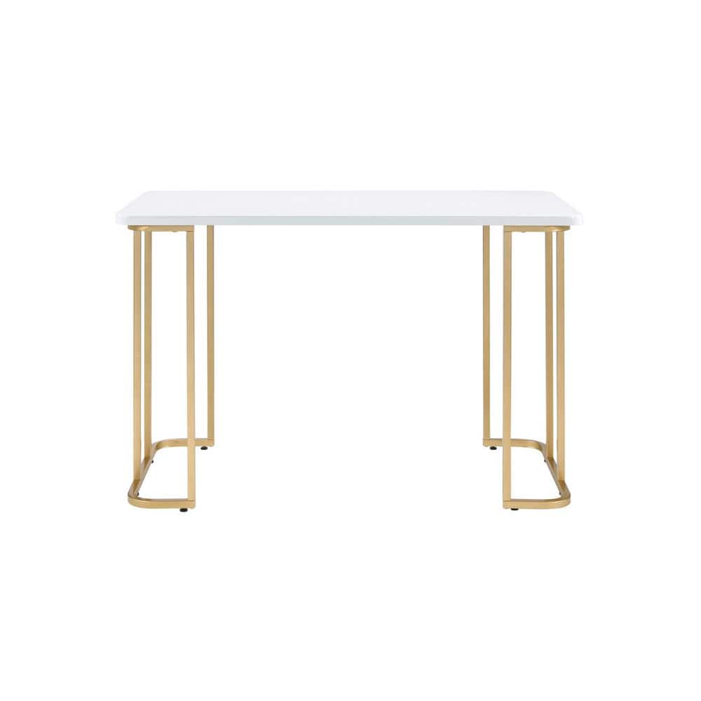 48 in. Rectangular White Manufactured Wood Writing Desk