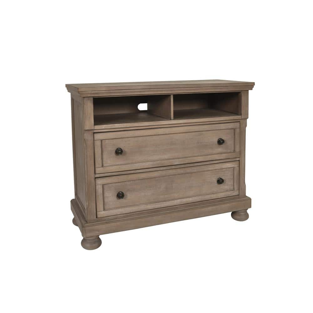 Allegra 45" Brown Wood Media Console with Cabinet