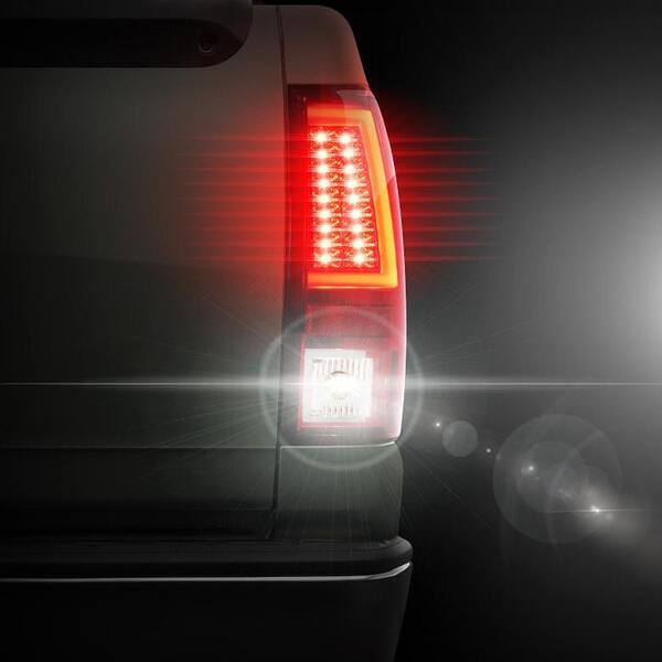 Clear LED Tail Lights For 2003-2006 Chevy Silverado 1500, 2500, 3500 – Chrome Housing, Pair