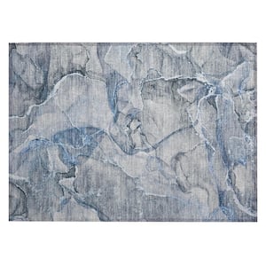 Chantille ACN519 Blue 1 ft. 8 in. x 2 ft. 6 in. Machine Washable Indoor/Outdoor Geometric Area Rug