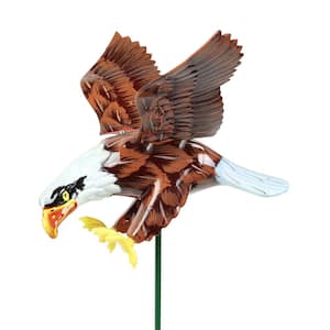 WindyWing Eagle 2.4 ft. with Brown Wings Multi-Color Plastic Garden Stake