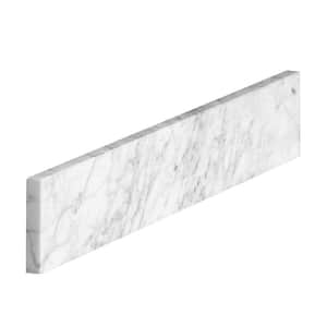 Windlowe 21.5 in. Marble Sidesplash in Carrara White