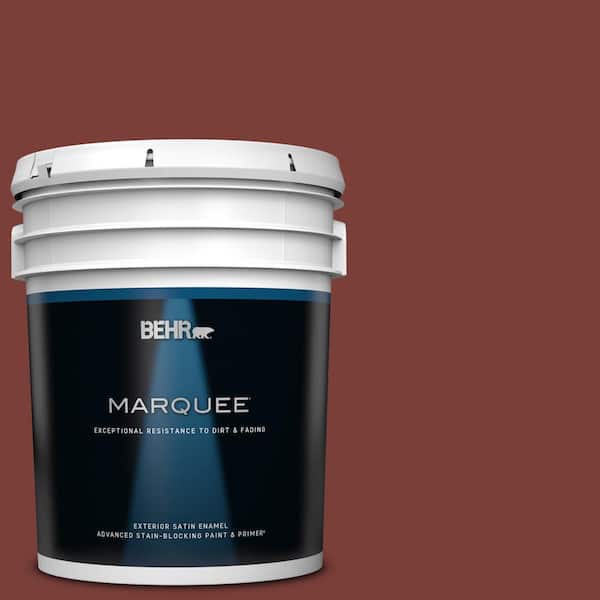 BEHR MARQUEE 5 gal. #PPU2-02 Red Pepper Satin Enamel Exterior Paint & Primer