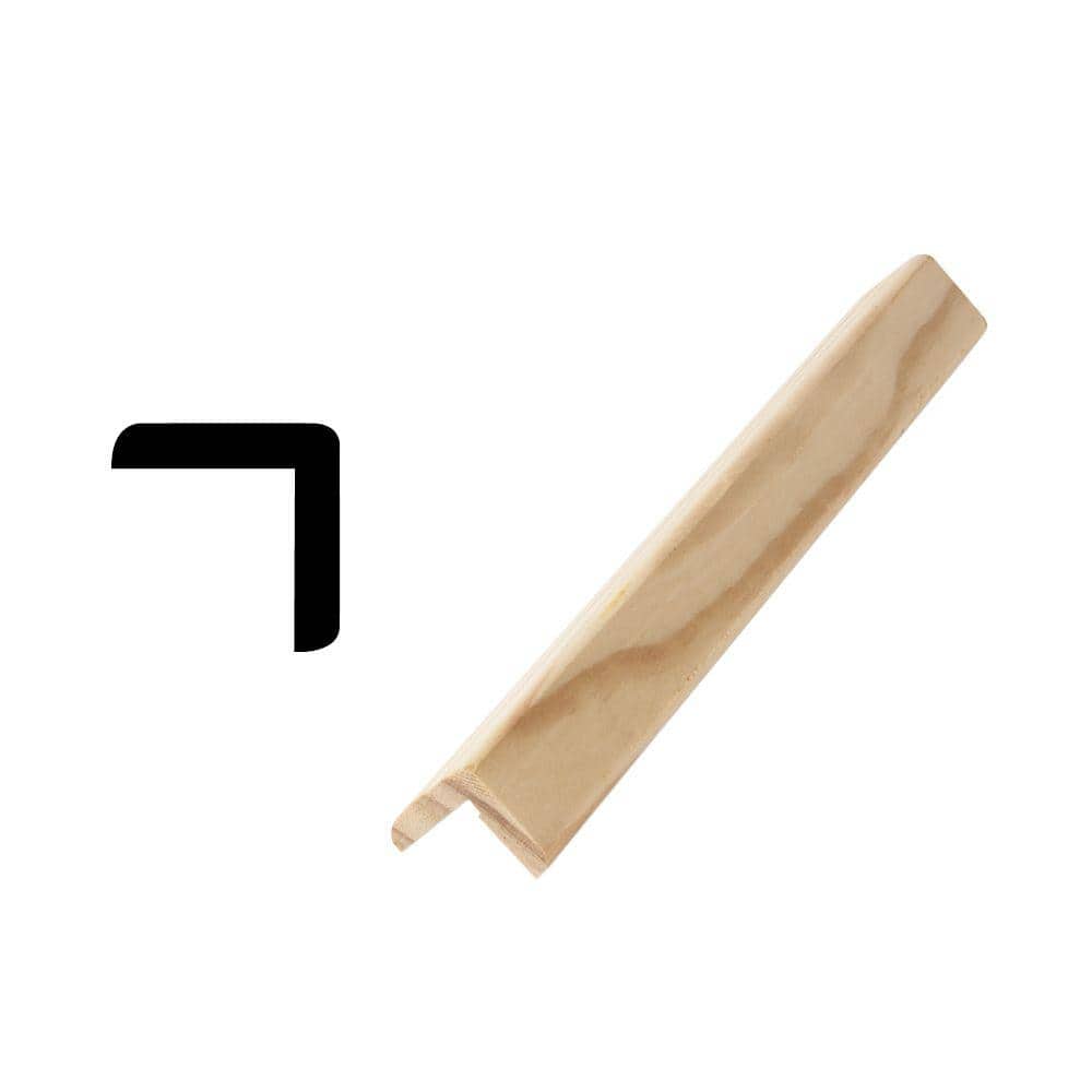 WM 205 1-1/8 in. x 1-1/8 in. x 96 in. Oak Outside Corner Moulding