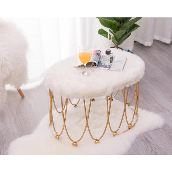 Fur top online stool