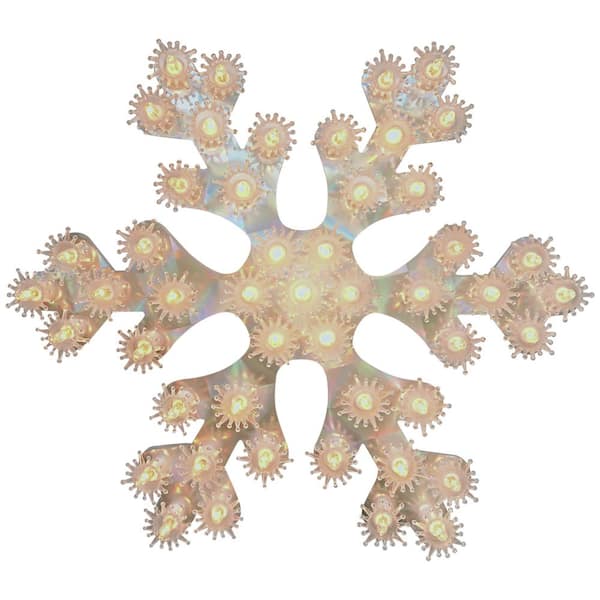 Northlight 12 in. Lighted Holographic Snowflake Christmas Window Decoration