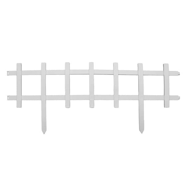 Emsco 13 in. Resin Cape Cod Style Garden Fence (18-Pack)