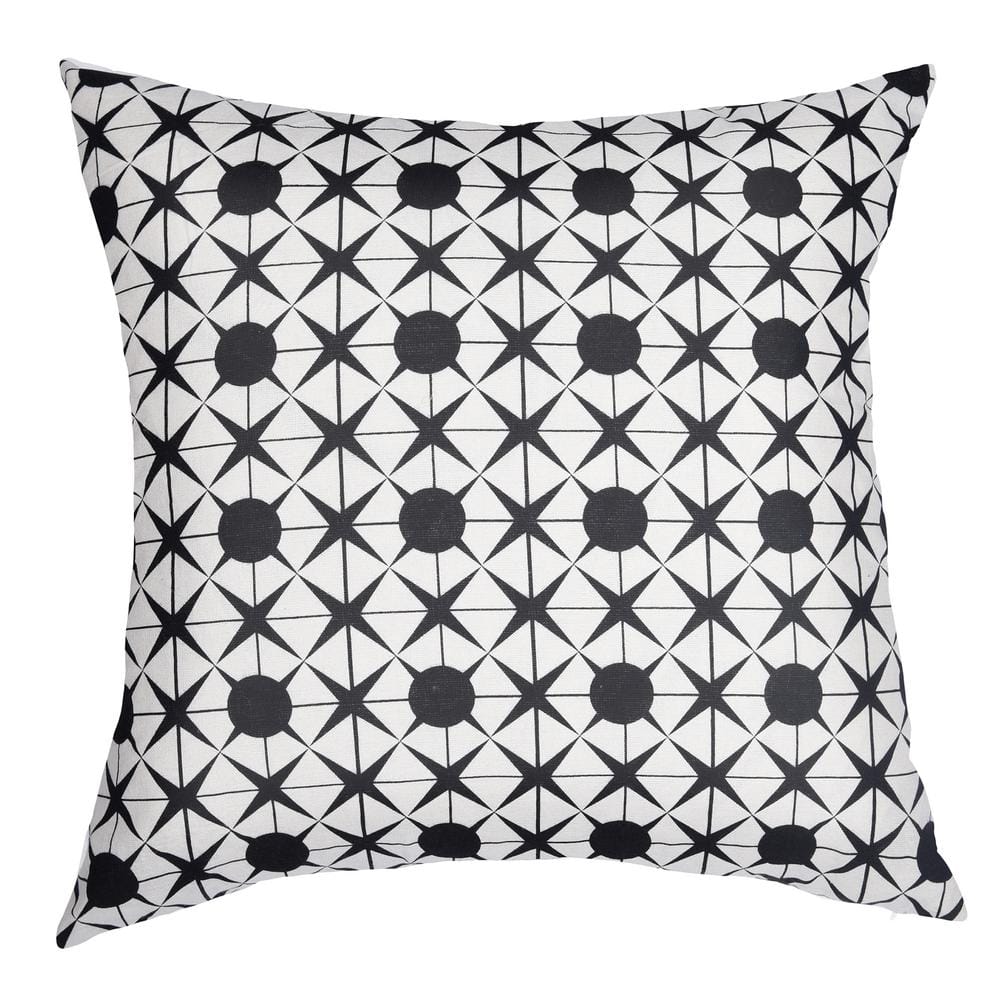 StyleCraft Home Collection DFS10038DS Dann Foley 24 inch Black and White Geometric Pattern Decorative Pillow