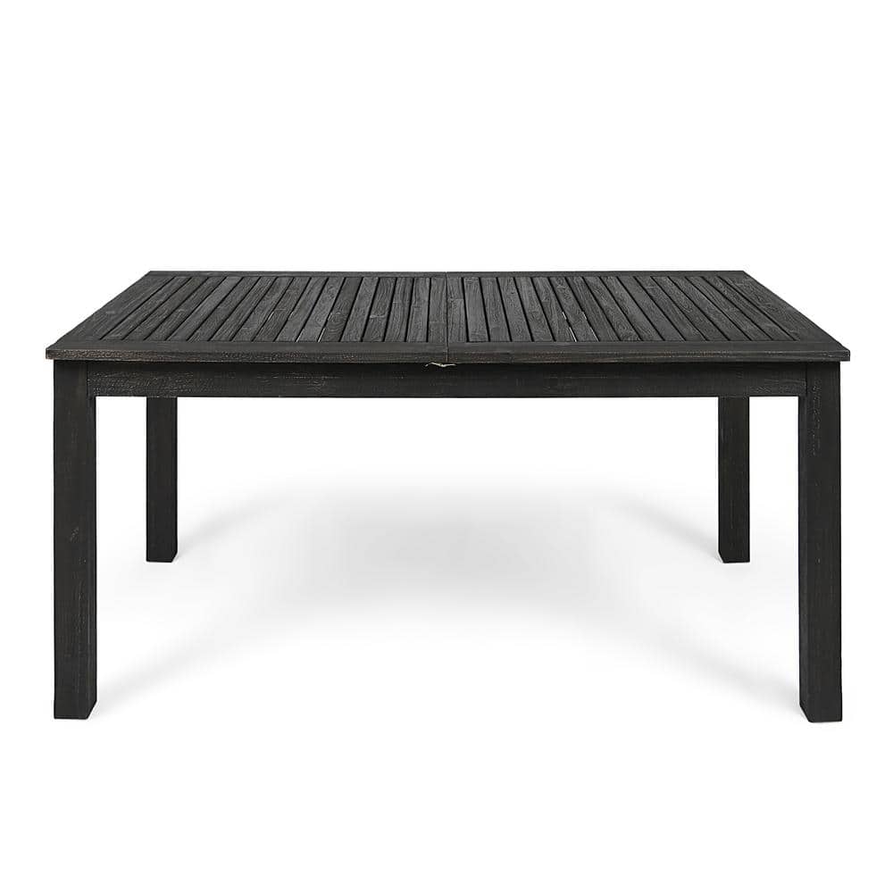Nestor Expandable Rustic Dark Gray Wood Dining Table Seats 8