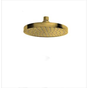 3-Spray Patterns with 1.8 GPM 6 in. Ceiling Mount Rain Fixed Shower Head in Polished Antique Brass