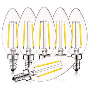 40-Watt Equivalent B10 Dimmable LED Bulbs UL Listed 4000K Cool White (6-Pack)