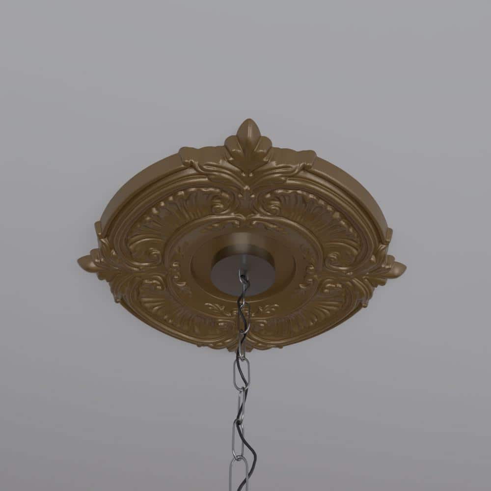 Attica 16'' Metallic Gold Thermoformed PVC Ceiling Medallion