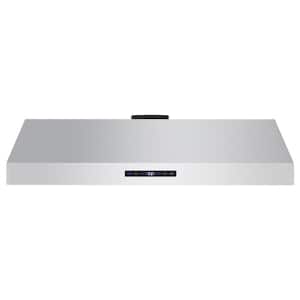 36 in. Ducted Under Cabinet Range Hood in Stainless Steel with Touch Display and Permanent Filters