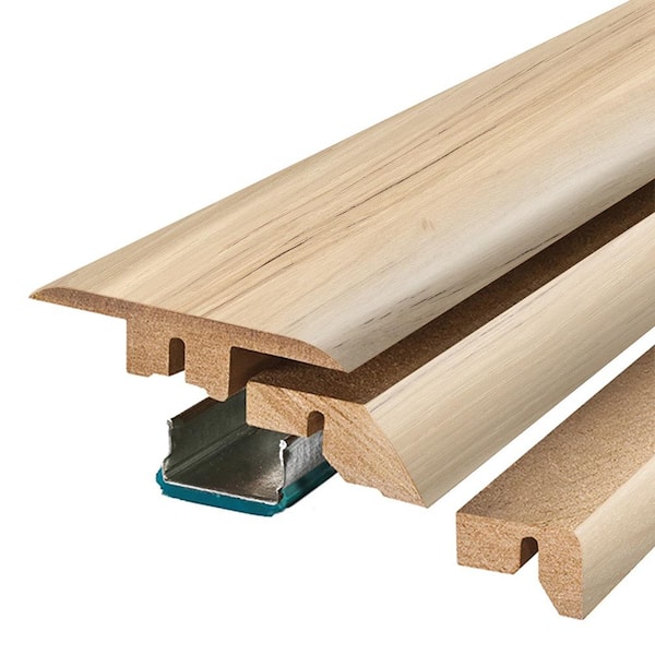 Acadia 0.75 in. T x 2.37 in. W x 78.7 in. L Textured Wood Look Laminate Moulding/Trim 4 in 1 Molding