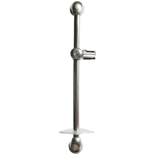 Unbranded RV Shower Slide Bar 21 in. Brushed