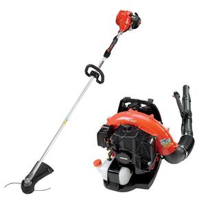 21.2 cc 2-Stroke Gas Straight Shaft String Trimmer and 58.2 cc 2-Cycle Backpack Leaf Blower Combo Kit (2-Tool)