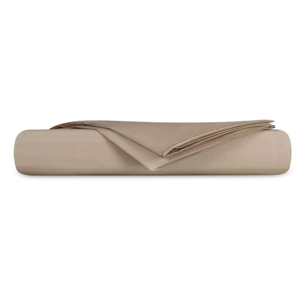 3-Piece Set Natural Solid 100% Organic Cotton Sheets, Cal King, Smooth and Breathable, Super Soft Fitted Sheet Sets