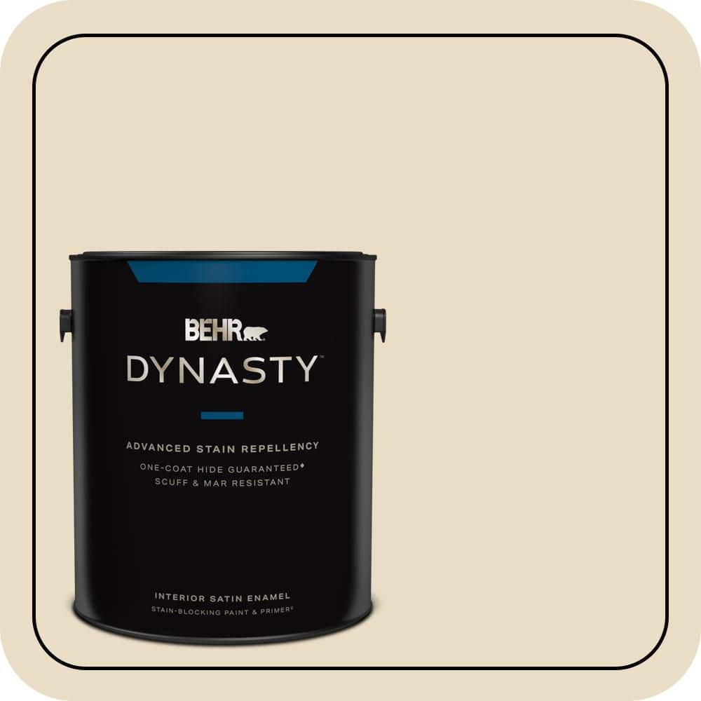 1 gal. #N290-2 Authentic Tan Satin Enamel Stain-Blocking Interior Paint and Primer price history on PriceWatchPro