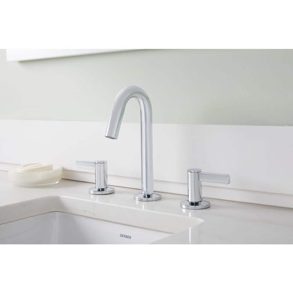 Amalfi Chrome Dual-Handle Widespread Bathroom Faucet