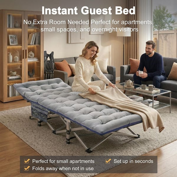 BOZTIY Heavy-Duty Sleeping Cots With Carry Bag, Double Layer