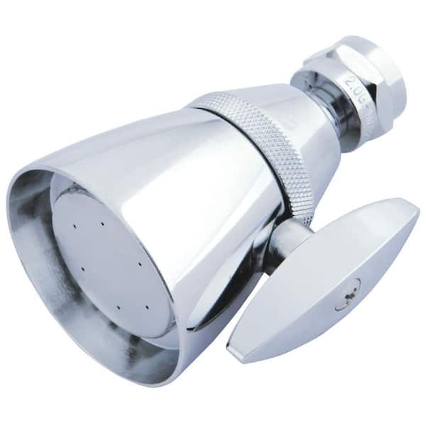 Kingston Brass Made To Match 1-Spray Patterns 2.25 in. Wall Mount Jet Fixed Shower Head in Polished Chrome