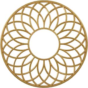 16 in. O.D. x 5-1/2 in. I.D. x 1/2 in. P Cannes Architectural Grade PVC Pierced Ceiling Medallion