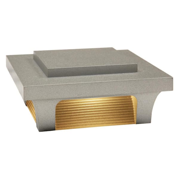 Deckorators Luna 2.5 in. x 2.5 in. Titanium Low Voltage Post Cap