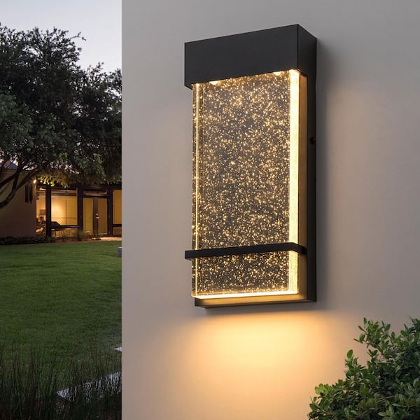 Atlas 1-Light Outdoor Crystal Wall Sconce