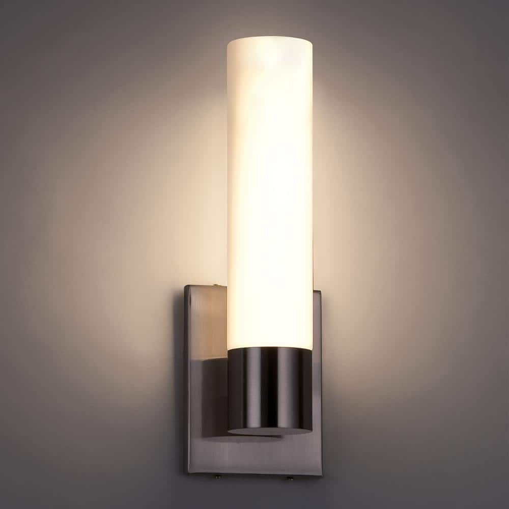 Modern 18" Brushed Nickel LED Vanity Sconce for Outdoor Use