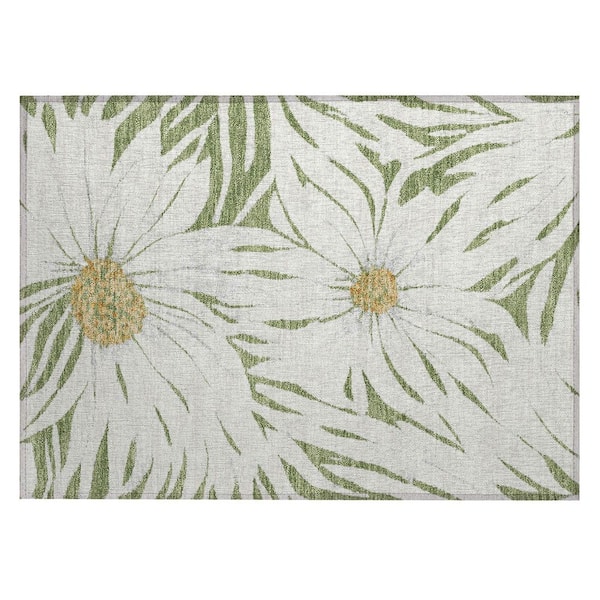 Addison Rugs Chantille Machine Washable Indoor/Outdoor Abstract ACN2263 Green 1 ft. 8 in. x 2 ft. 6 in. Accent Rug