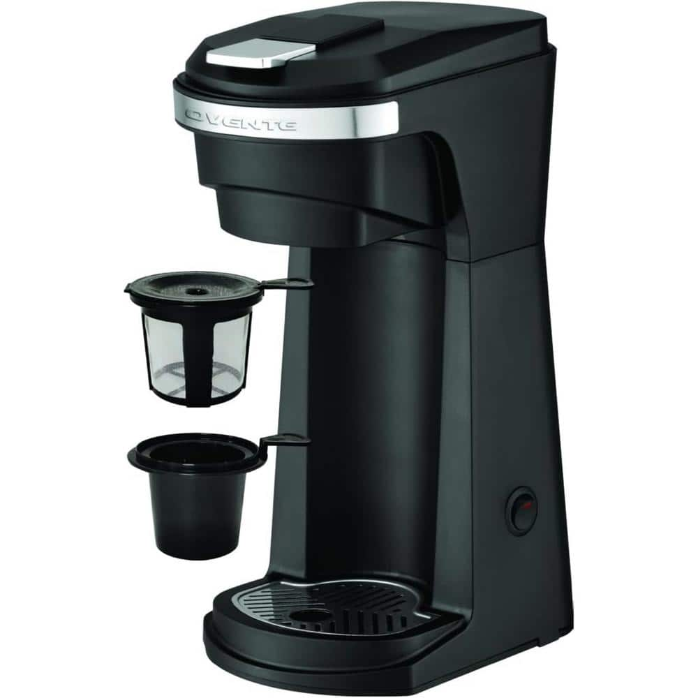 OVENTE 1-Cup 2 in. 1 Single Serve Coffee Maker-Automatic Compact Mini 2 ...