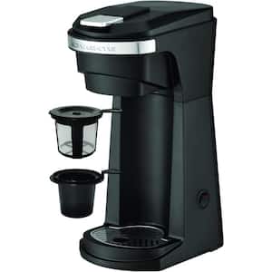 1-Cup 2 in. 1 Single Serve Coffee Maker-Automatic Compact Mini 2-Way Espresso Machine Black CMK42B