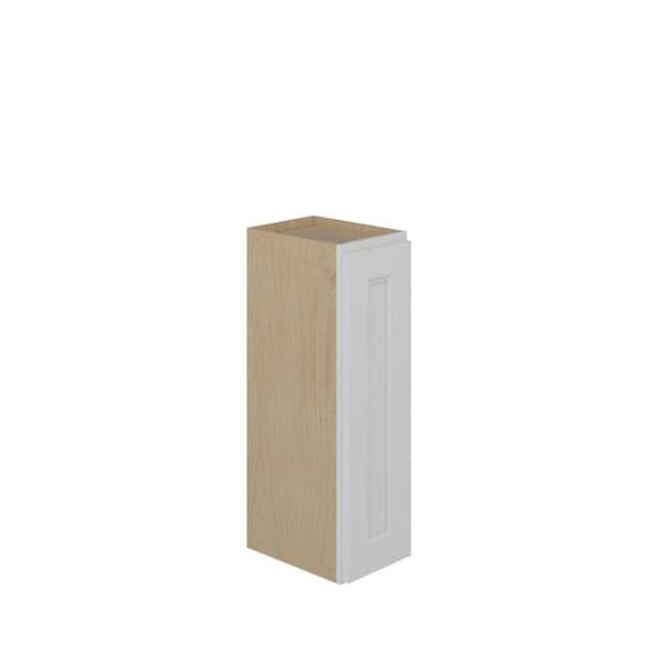 Unbranded Pembroke Recessed 9 in. W x 30 in. H x 12 in. D in Painted White Plywood Assembled Wall Cabinet